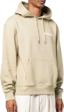 Jacquemus Le Sweatshirt Beige Cotton Hoodie Size XL