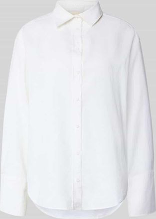 Gina Tricot Regular Fit Bluse aus Leinen-Baumwoll-Mix in Weiss, Gr&ouml;&szlig;e XL