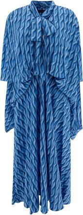 Balenciaga Womens Printed Dress - Blue - Size EU 36 (Womens)