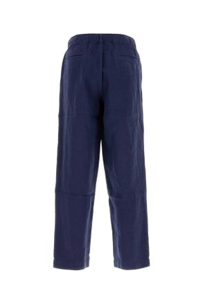 Polo Ralph Lauren Pleated Linen Trousers - Navy
