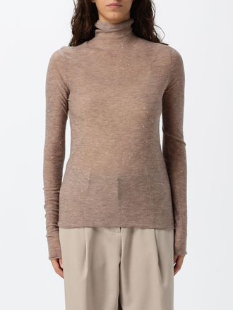 Pinko Slim Fit Sheer Wool Roll Neck Jumper with Long Sleeves