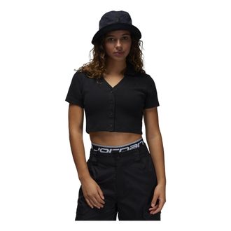 Nike Jordan (WMNS) Air Jordan Short-Sleeve Knit Top Black FN5397-010