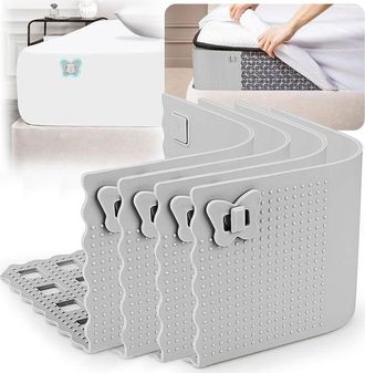 OEM Correas Para S&aacute;banas Bajeras Ajustables De 4 Piezas, Con Clips De Fijaci&oacute;n, Instalaci&oacute;n Ultra F&aacute;cil, Antideslizantes, Con Soportes De Clip Para S&aacute;bana