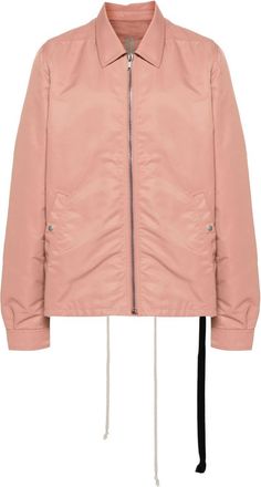 Rick Owens zip-up shirt jacket - men - Cotton/Nylon/Polyester/Recycled Polyamide - M - Pink