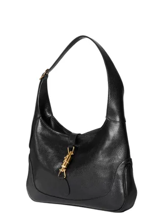 Gucci Womens Shoulder Bag Jackie Leather Black Goat