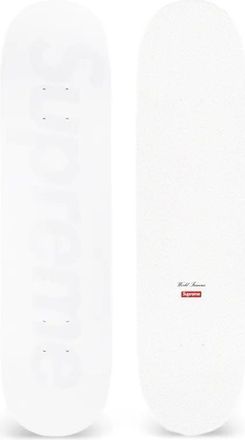 SUPREME Skateboard met logo - Wit