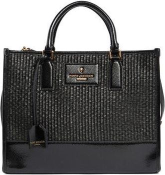 Kurt Geiger Chiswick Raffia Tote in Black at Nordstrom Rack