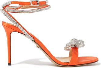 Mach & Mach Crystal-Embellished Bow 95mm Satin Mules
