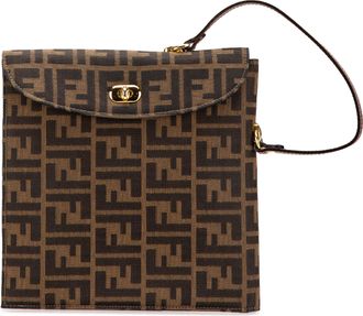 Fendi Ff Logo Canvas Schoudertas