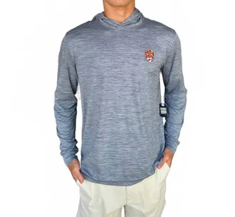 Johnnie-O Auburn Talon Perf Hoodie In Grey