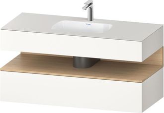 Duravit Qatego Lavabo Encastrado Con Base De Lavabo Consola, - Duravit