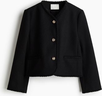 H&M Boucléjacke - Schwarz
