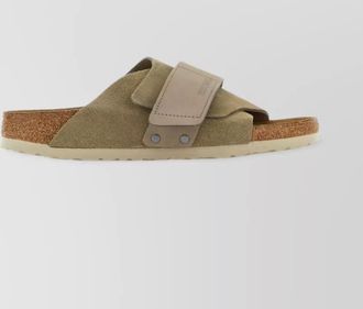 Birkenstock suede leather kyoto slides