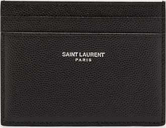 Saint Laurent Pebbled Leather Classic Card Case