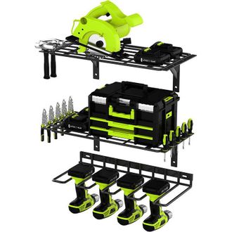 OEM Soporte De Pared Para Herramientas El&eacute;ctricas - Dise&ntilde;o Ajustable - Soporte De Pared Para Taladro De Garaje - Estante De Garaje - Organizador De Herram