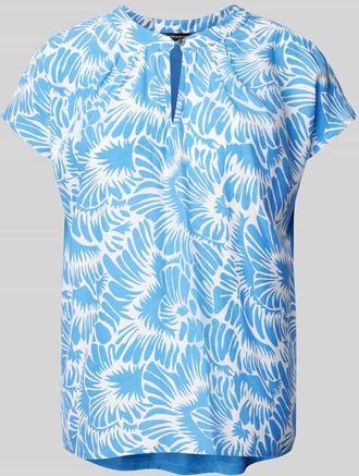 More & More More & More Regular Fit Blusenshirt mit Schl&uuml;sselloch-Ausschnitt in Blau, Gr&ouml;&szlig;e 34