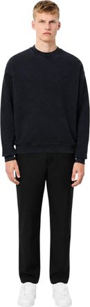Lacoste Unisex Adult Washed Fleece Loose Fit Sweatshirt (Zwart)