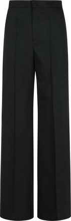 Max Mara Fernet Straight Black Virgin Wool Pants