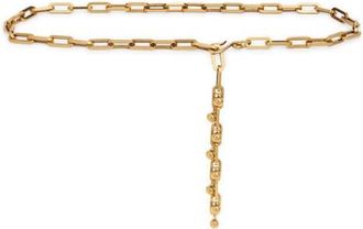 Etro Paper Clip Chain Belt in Gold at Nordstrom, Size Medium