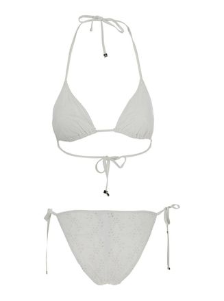Dolce & Gabbana Womens Bikini Triangle White Swimwear Sea Clothing