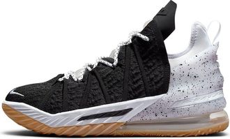Nike LeBron 18 Black White Gum CQ9283-007
