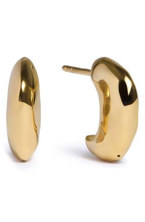 Monica Vinader Odyssey Huggie Hoop Earrings in 18K Gold Vermeil at Nordstrom