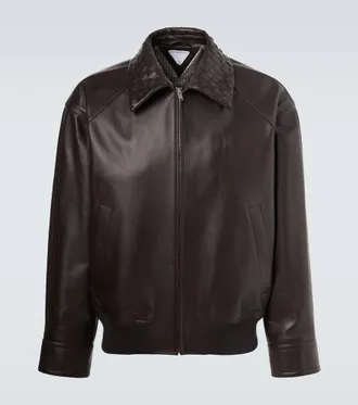 Bottega Veneta Intrecciato leather jacket