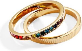 Alex and Ani Rainbow Ombre Pave Ring Set at Nordstrom, Size 7