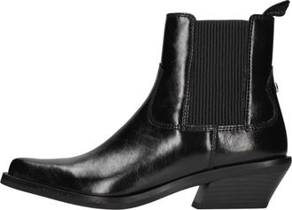 A|X Armani Exchange Schoenen, Dames, Zwart, 36 EU, Leer, Texaanse enkellaarsjes