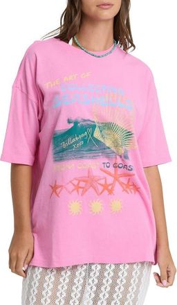 Billabong Distant Stars Graphic T-Shirt in Party Pink at Nordstrom, Size X-Small