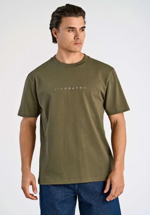 Lindbergh T-Shirt LINDBERGH, Herren, Gr. XL, dusty army, Jersey, Obermaterial: 100% Baumwolle, bestickt, unifarben, oversize h&uuml;ftbedeckend, Rundhals, Shirts T-S