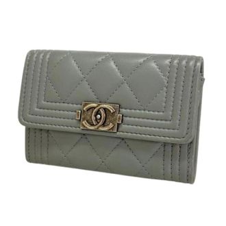 Chanel Pre-owned Wallets, female, Gray, Size: ONE SIZE Pre-owned Card Case