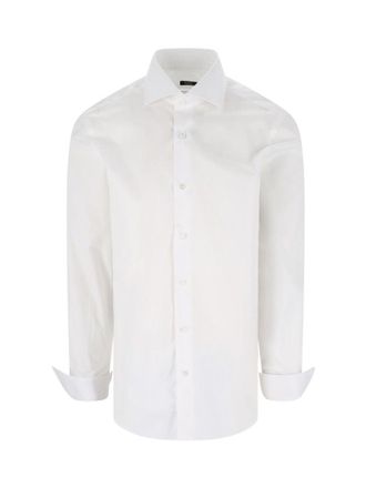 Barba White Cotton Classic Shirt