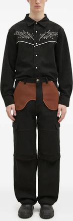 Andersson Bell Camicia con carré ricamo - Nero