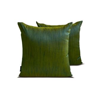 OEM Fundas De Coj&iacute;n Decorativas Homecentric, Turquesa Y Amarillo, 45 X 45 Cm, Paquete De 2, Ray&oacute;n Liso Y Bicolor, Adecuadas Para Sala De Estar Y Dormitori