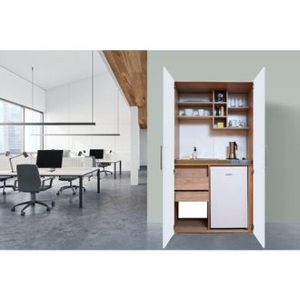 Respekta Cucina Cucina da ufficio Minicucina Cucina singola Rovere bianco Peter 104 cm Respecta