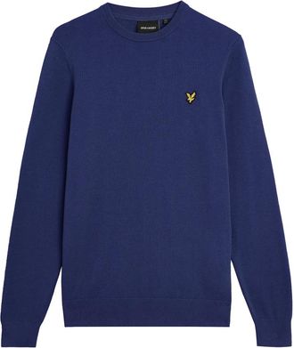 Lyle & Scott Truien & Vesten, Heren, Paars, L, Katoen, Mid Knits Cotton Crew Neck Jumper
