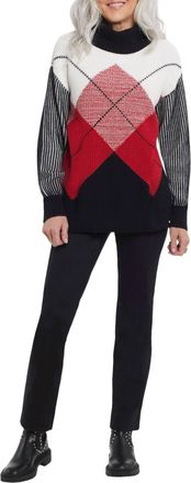 Tribal Long Sleeve Turtleneck Sweater In Poppy Red