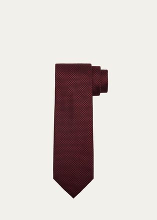 Tom Ford Mens Micro-Cross Silk Tie