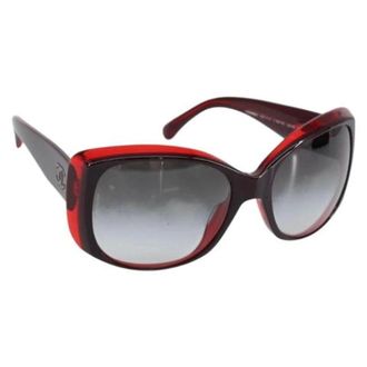 Chanel Pre-owned Accessories, female, Red, Size: ONE SIZE Pre-owned Plastic Sunglasses