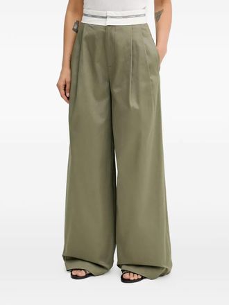 Miss Sixty pleated wide-leg trousers - Groen