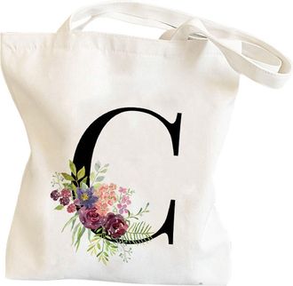 Generic Men And Women And Letters Print Canvas Bag For And Picnics Mens Purses Or Shoulder Bags (C, One Size)