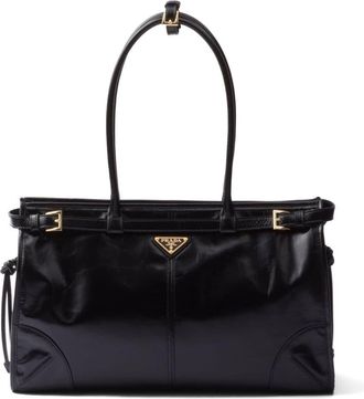 Prada large Bonnie tote bag - women - Leather - OS - Black