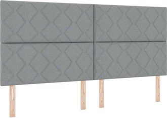 vidaXL Vidaxl - Cama Tipo Box Spring Con Colch&oacute;n Gris Claro 200 X 200 Cm Tela