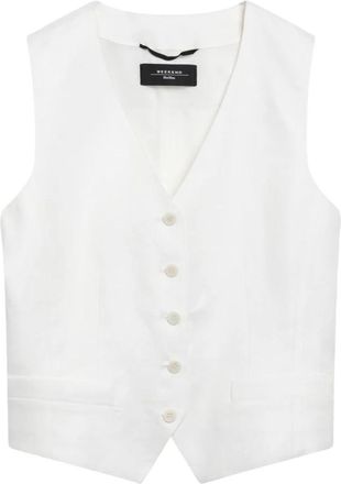 Max Mara Gilet - Dames - Bodywarmers - Wit - 3XS - Jassen