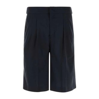 Pantaloni Torino Long Shorts, male, Blue, Size: XL Wool Bermuda Shorts
