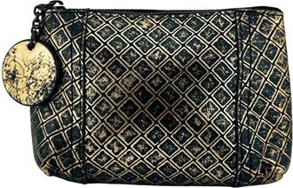 Bottega Veneta Black Gold Leather Pouch (Pre-Owned)
