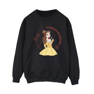 Disney Dames/Dames Beauty And The Beast I&acute;d Rather Be Reading Sweatshirt (Zwart)