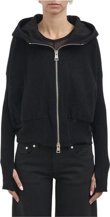 Andrea Ya'aqov Bomber in Cashmere - - Sweatshirts & Hoodies - Donna - Nero - S