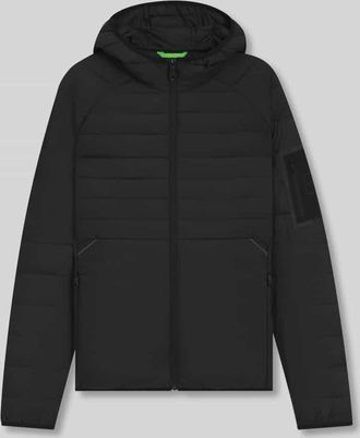 HUGO BOSS Regular Fit Steppjacke mit Reißverschlusstaschen Modell URBANEX in Black, Größe XL